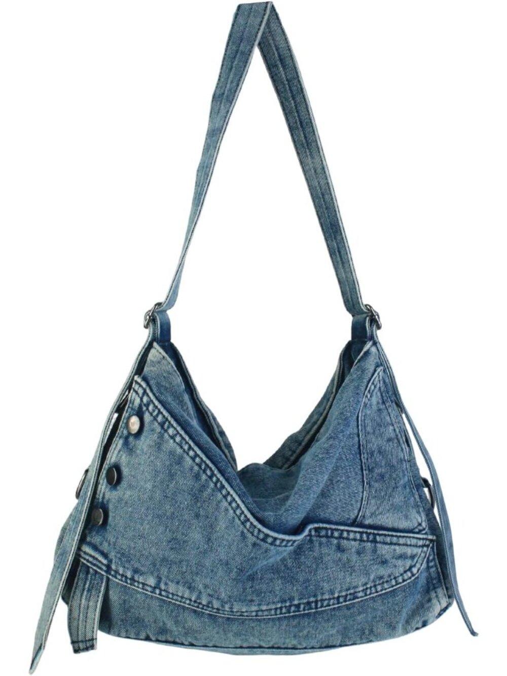Denim Shoulder Bags for Women Retro Jean Hobo Purse With Adjustable Strap Large